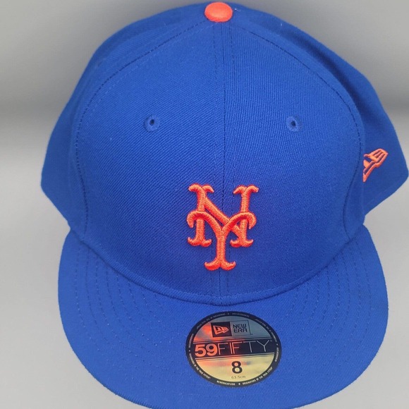 New York Mets New Era Authentic On-Field 59FIFTY Fitted Hat Blue 8 MLB Baseball - Picture 2 of 12